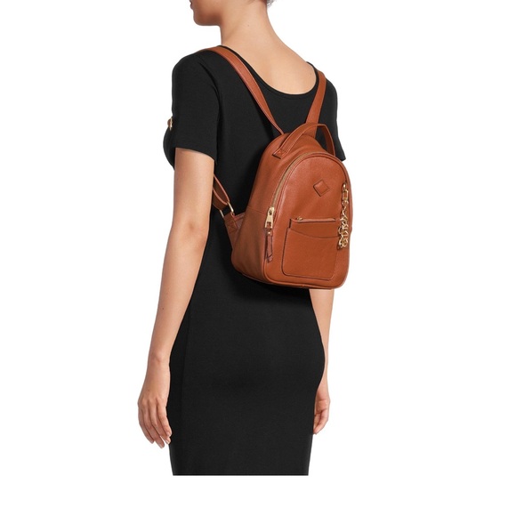 NWT Time And Tru Ruby Backpack Color Cognac With Small Coin Bag - Picture 2 of 10